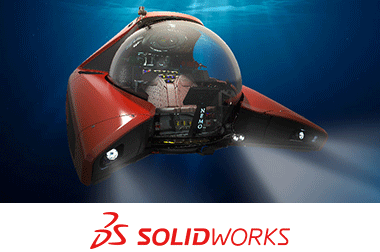 SOLIDWORKS 3D rendering of NEMO submersible